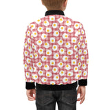 Fried Eggs Pattern Print Design 03 Kids' Boys' Girls' Bomber Jacket