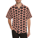 Lips Pattern Print Design 02 Men's All Over Print Hawaiian Shirt (Model T58)