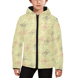 Camera Pattern Print Design 01 Kids' Boys' Girls' Padded Hooded Jacket