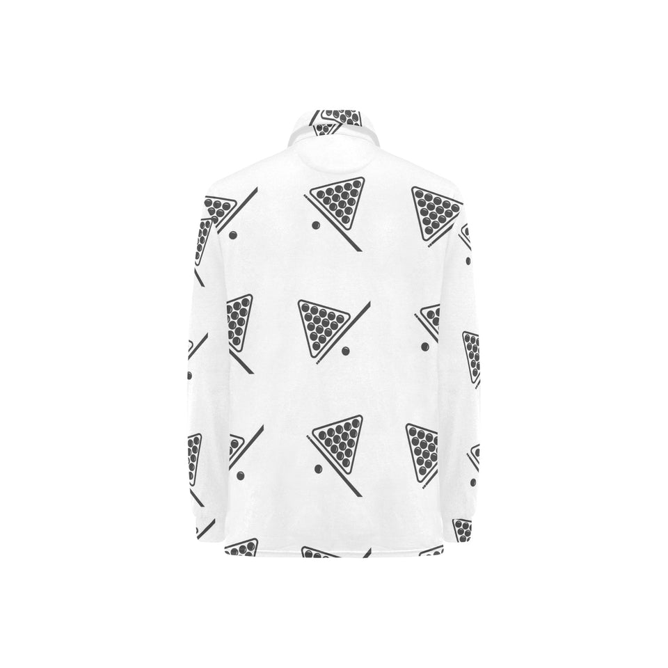 Billiard Ball Pattern Print Design 03 Women's Long Sleeve Polo Shirt