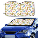 Teddy Bear Pattern Print Design 01 Car Sun Shade