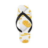 French fries white paper box pattern Unisex Flip Flops