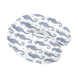 Seahorse pattern background U-Shaped Travel Neck Pillow