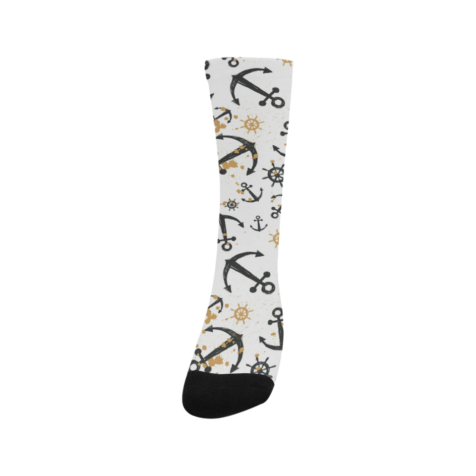 Anchors Rudders pattern Crew Socks