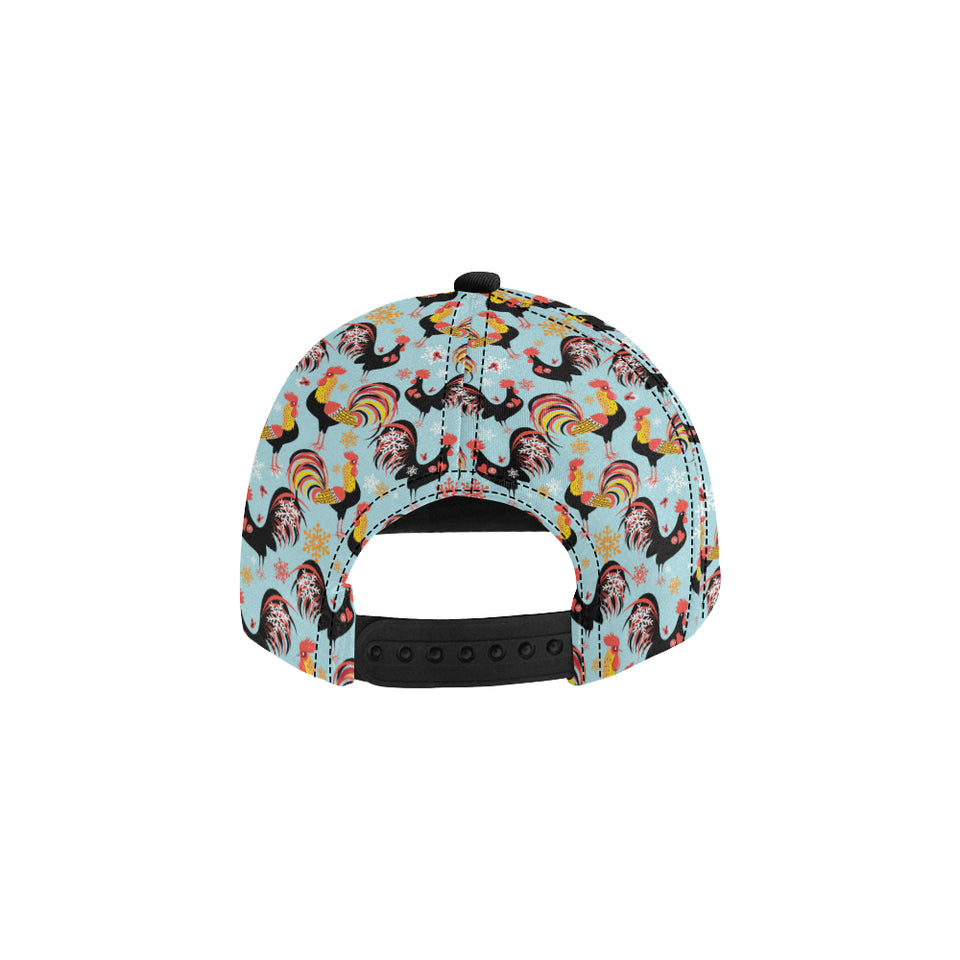 Rooster chicken cock snowfalke All Over Print Snapback Cap