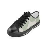 Ginkgo leaves pattern Kids' Boys' Girls' Low Top Canvas Shoes Black