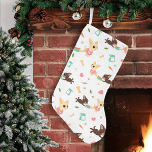 Cute Chihuahua puppie pattern Christmas Stocking