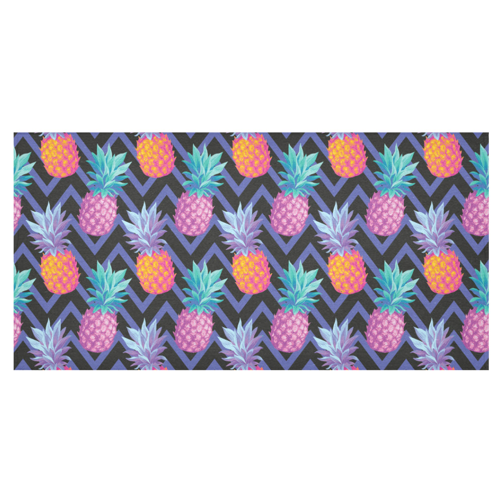 Pineapples pattern zigzag background Tablecloth