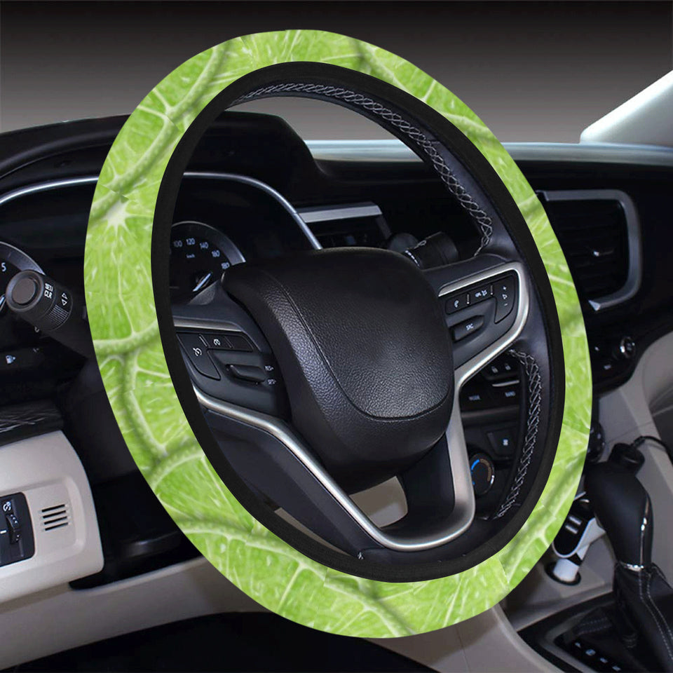 Slices of Lime pattern Car Steering Wheel Cover