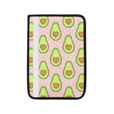Avocado heart pink background Car Seat Belt Cover