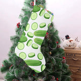 cucumber whole slices pattern Christmas Stocking
