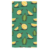 Durian pattern green background Bath Towel