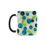 blueberry flower pattern Morphing Mug Heat Changing Mug