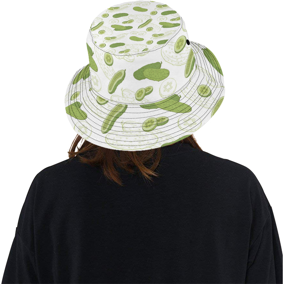 Cucumber sketch pattern Unisex Bucket Hat