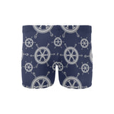 nautical steering wheel design pattern Men's Swimming Trunks