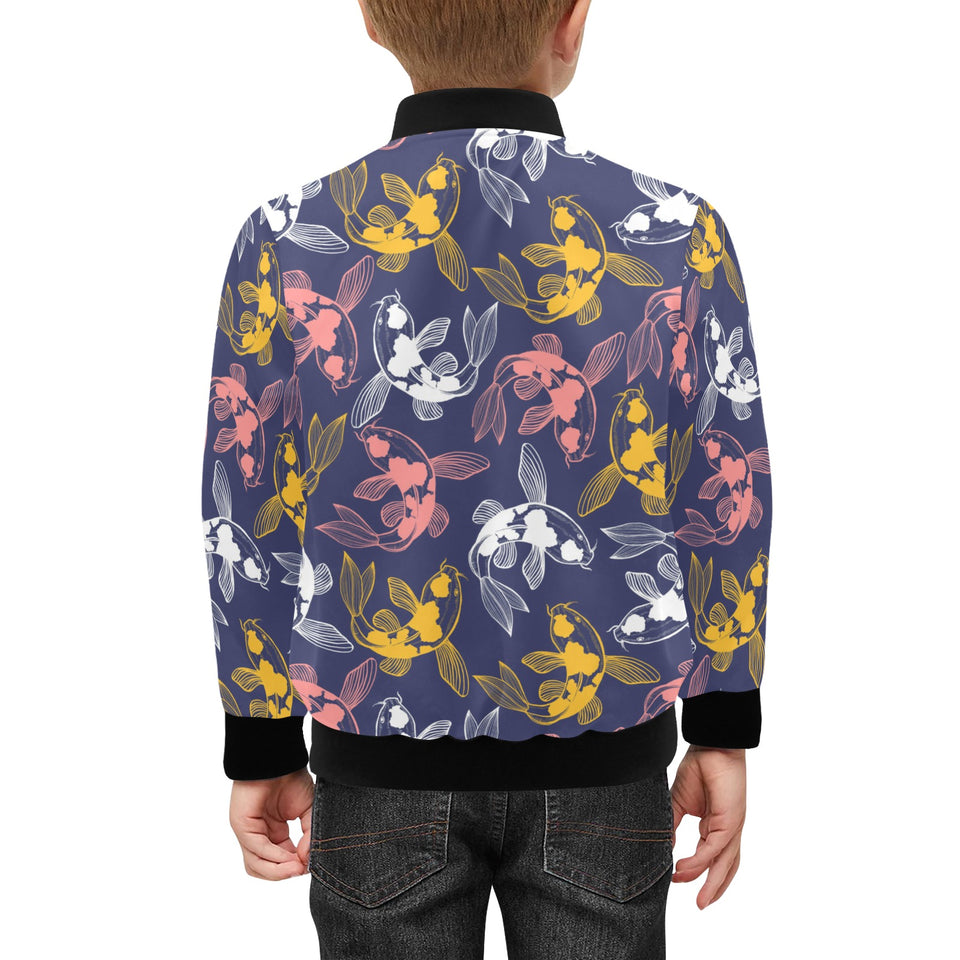 Koi Fish Carp Fish pattern Kids' Boys' Girls' Bomber Jacket