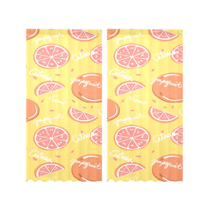 Grapefruit yellow background Gauze Curtain