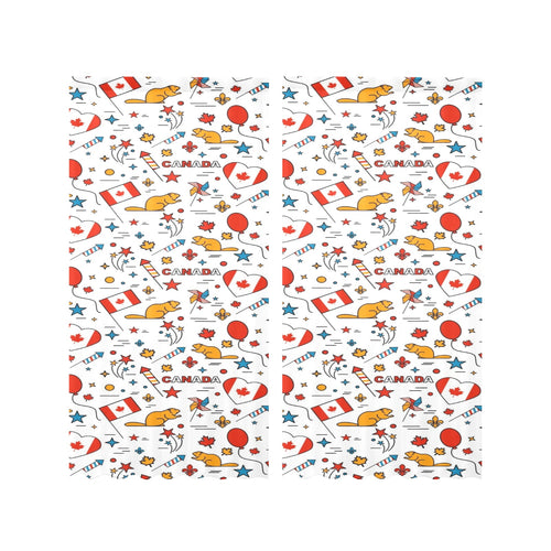 Canada Pattern Print Design 03 Gauze Curtain