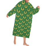 Horseshoes Pattern Print Design 05 Blanket Robe with Sleeves