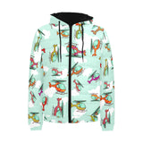 Helicopter design pattern Men's Padded Hooded Jacket