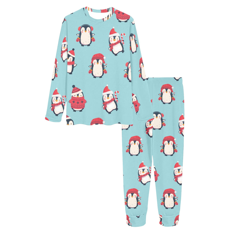 Cute penguin christmas design pattern Women's All Over Print Pajama Set