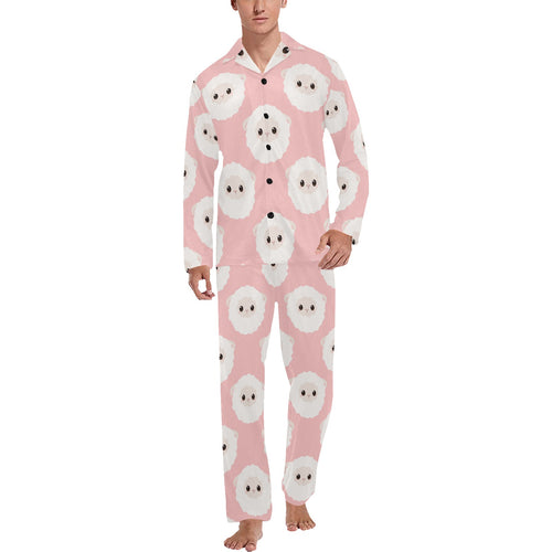 Cute sheep pattern Men's Long Pajama Set