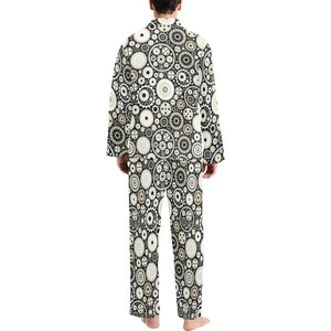 Gear Pattern Print Design 02 Men's Long Pajama Set