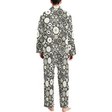 Gear Pattern Print Design 02 Men's Long Pajama Set