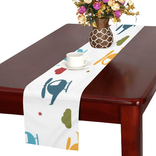 Colorful helicopter pattern Table Runner