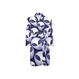 Alien Pattern Print Design 01 Men's Long Sleeve Belted Night Robe