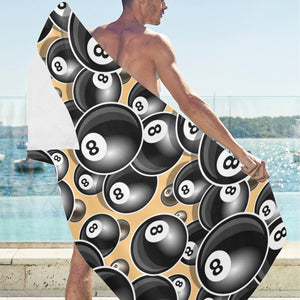 Billiard Ball Pattern Print Design 04 Beach Towel