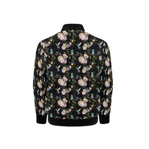 Hummingbird Pattern Print Design 03 Kids' Boys' Girls' Bomber Jacket