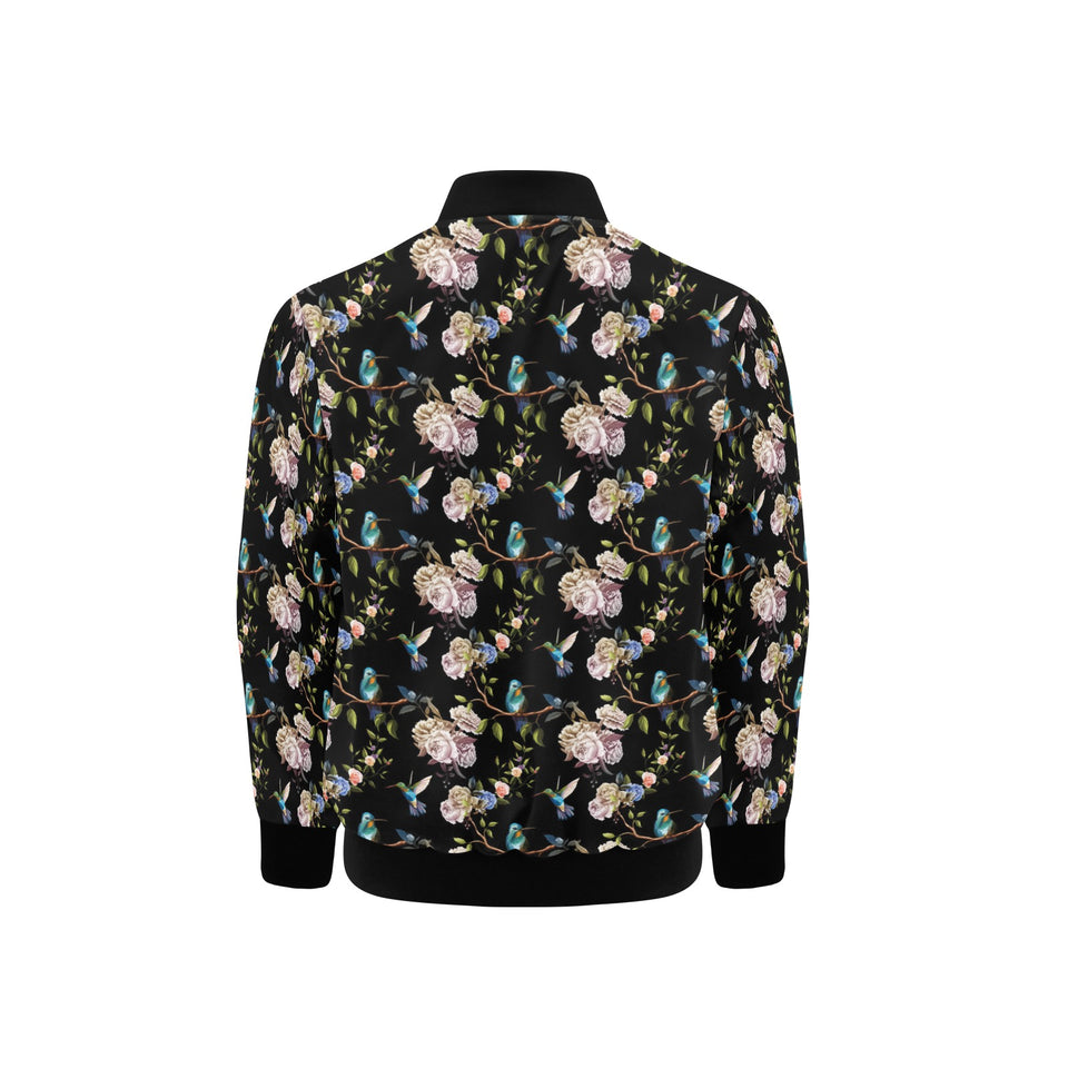 Hummingbird Pattern Print Design 03 Kids' Boys' Girls' Bomber Jacket