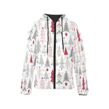 Cute Christmas tree pattern Women's Padded Hooded Jacket