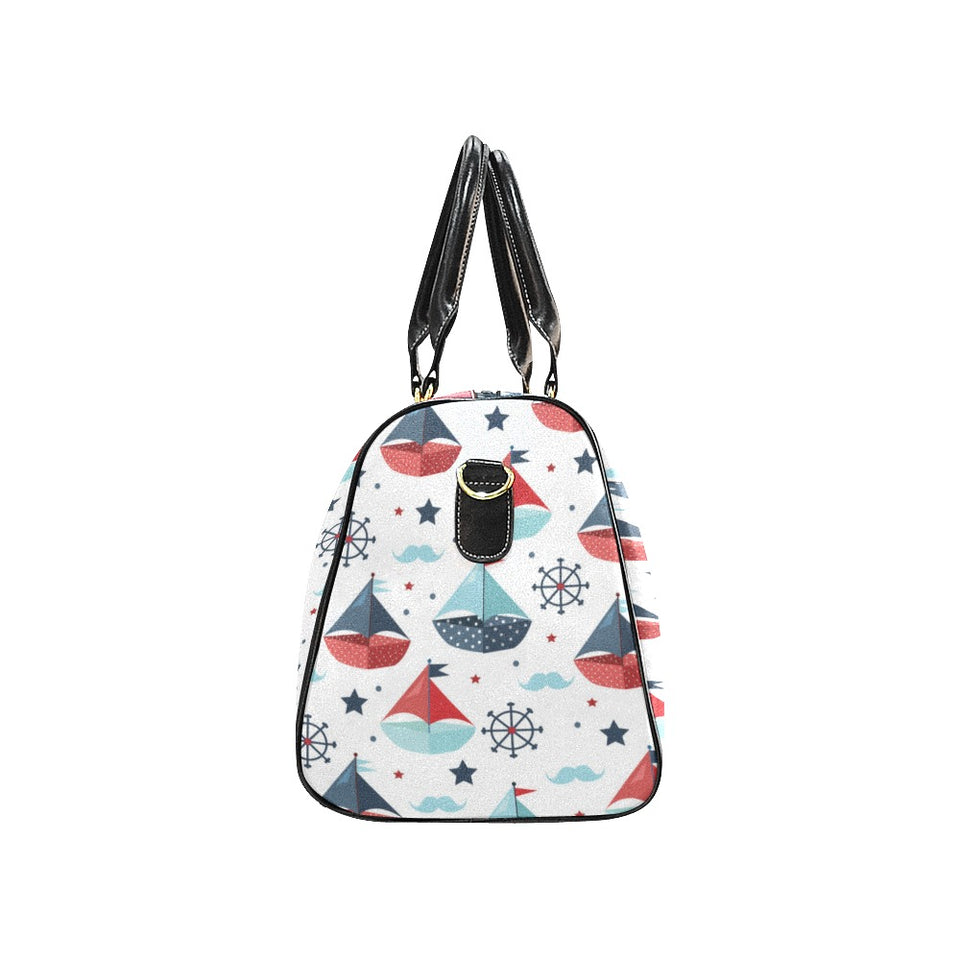 Cute color paper sailboat pattern Travel Bag