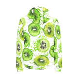 Watercolor kiwi pattern Men's Padded Hooded Jacket