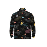 space pattern Men's Long Sleeve Polo Shirt