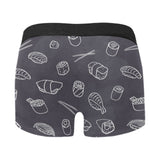 sushi pattern black background Men's All Over Print Boxer Briefs Men's Underwear