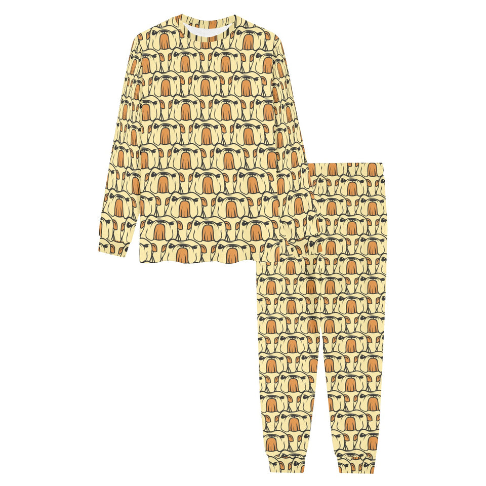 English Bulldog Pattern Print Design 02 Men's All Over Print Pajama