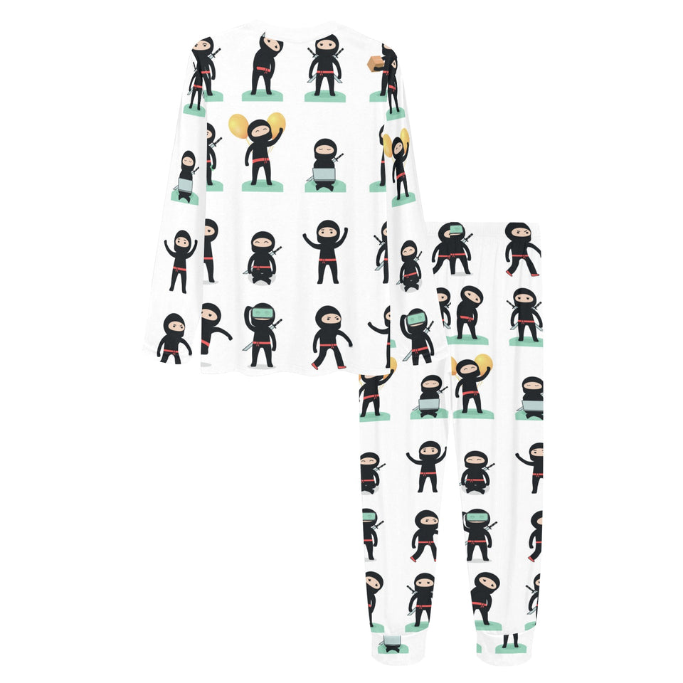 Cute ninja katana sword pattern Women's All Over Print Pajama Set