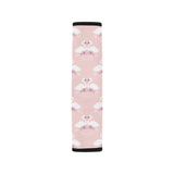 White swan and flower love pattern Car Seat Belt Cover