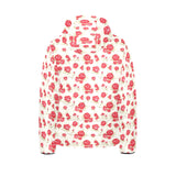 Rose Pattern Print Design 01 Kids' Boys' Girls' Padded Hooded Jacket