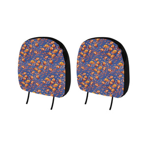 Clown Fish Pattern Print Design 04 Car Headrest Cover