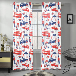 British Pattern Print Design 03 Gauze Curtain