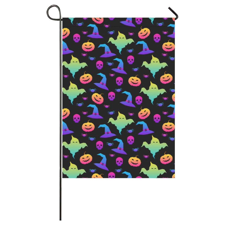 Colorful halloween background House Flag Garden Flag