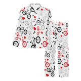 Bicycle Pattern Print Design 04 Men's Long Pajama Set