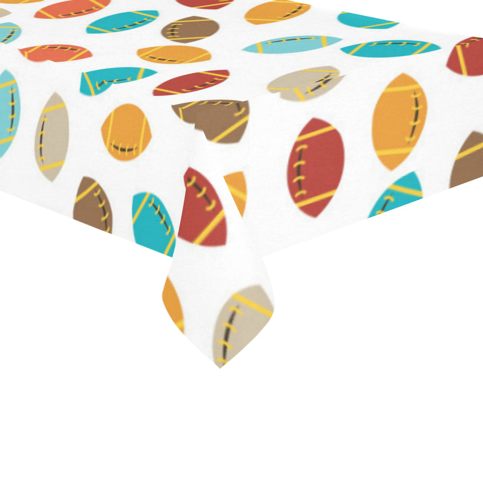 Colorful american football ball pattern Tablecloth
