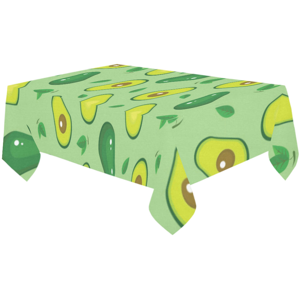Avocado pattern green background Tablecloth