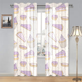 Cakes pies tarts muffins and eclairs purple bluebe Gauze Curtain