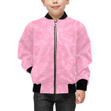 Sweet candy pink background Kids' Boys' Girls' Bomber Jacket